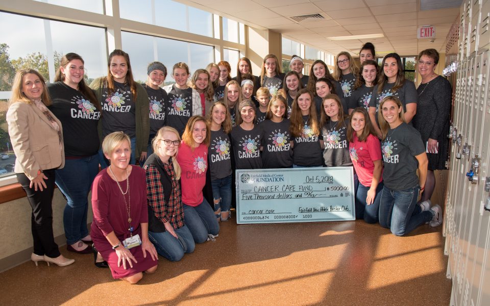 Fairfield Union Girls Volleyball Team Donates to Cancer Care Fund at FMC