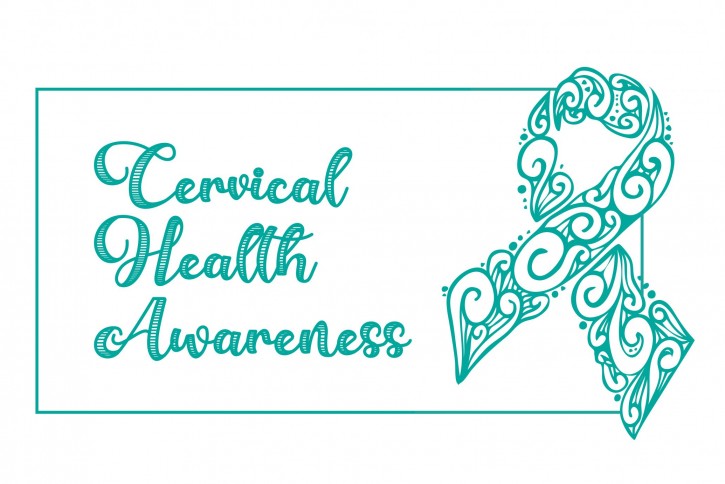 Cervical health awareness ribbon