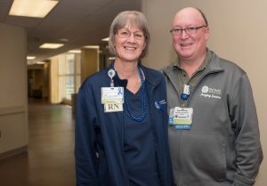 Colon cancer survivor with husband