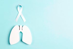 Lung cancer ribbon and lungs