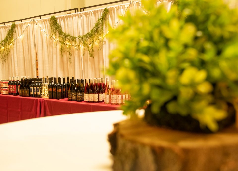 Annual Food & Wine Tasting table decor