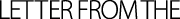 Letter from the